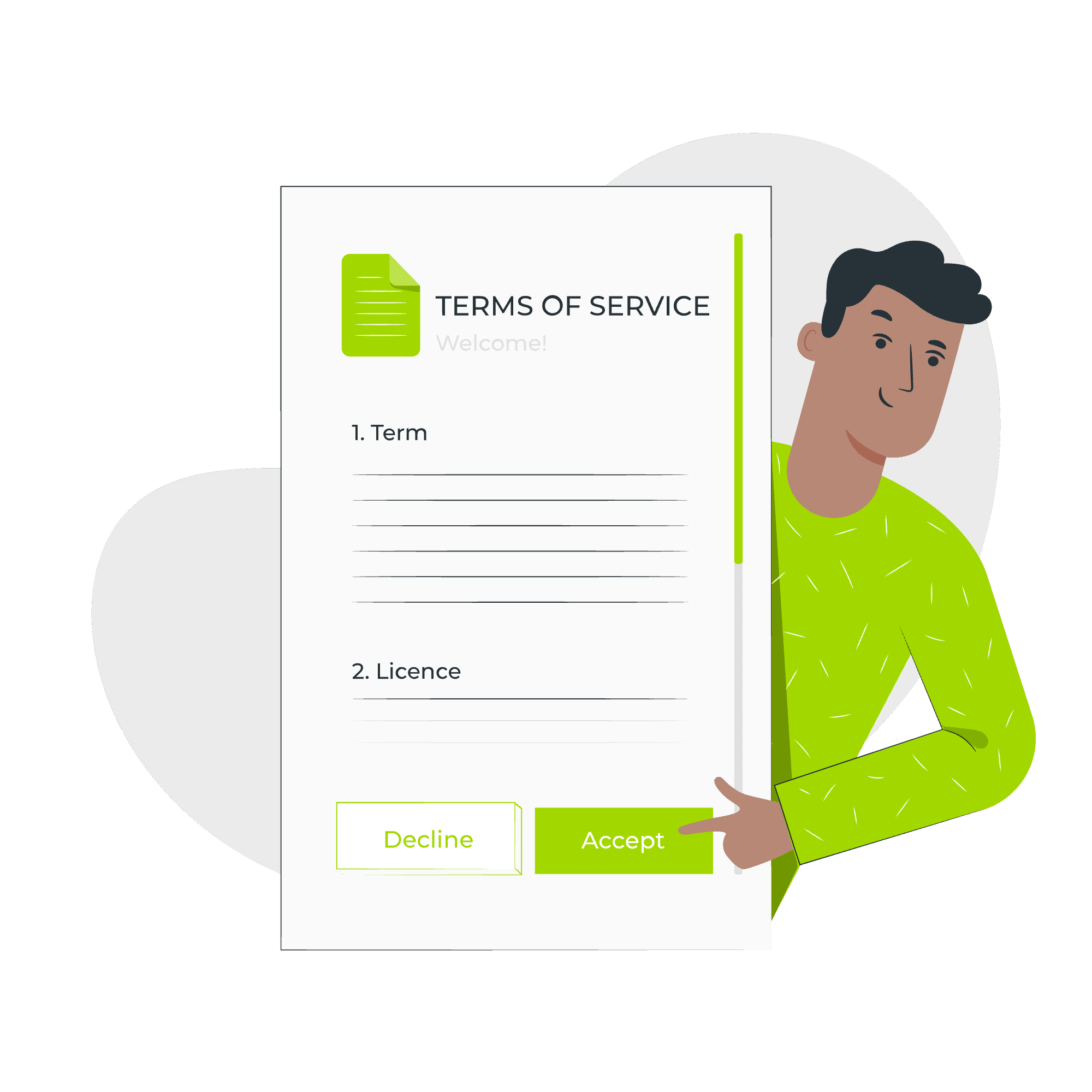 Terms and conditions illustration